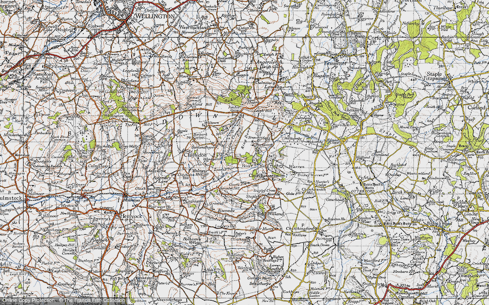 Old Map of Burnworthy, 1946 in 1946
