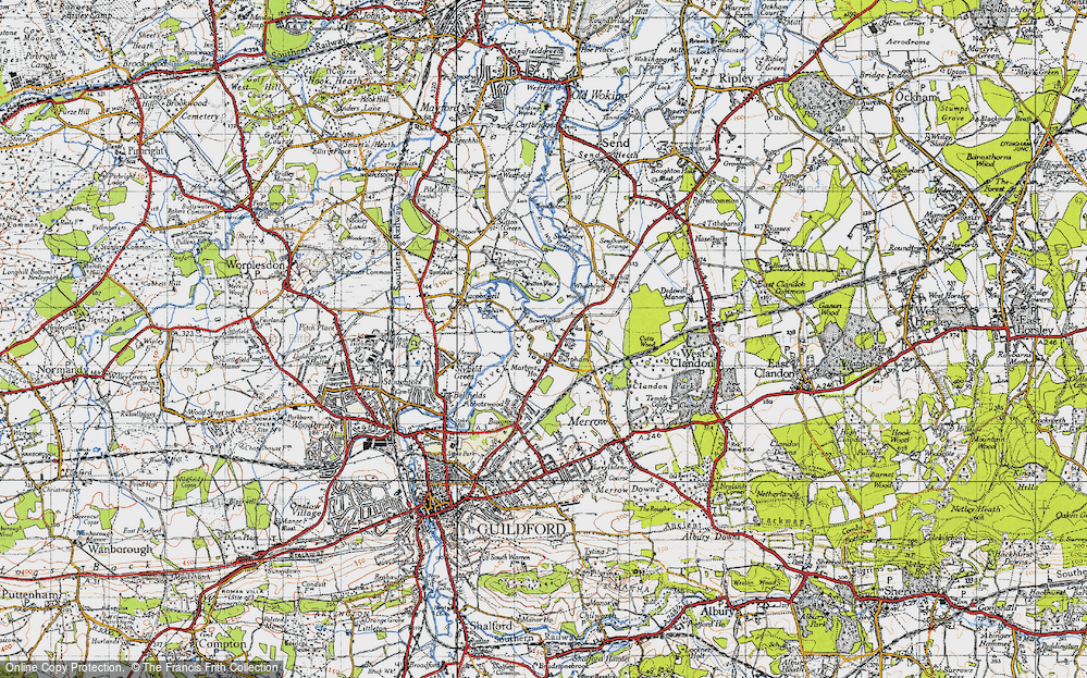 Old Map of Burpham, 1940 in 1940