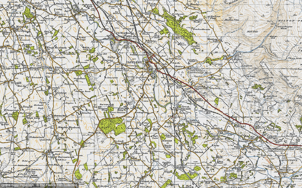Old Map of Burrells, 1947 in 1947
