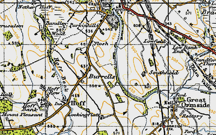 Old map of Burrells in 1947