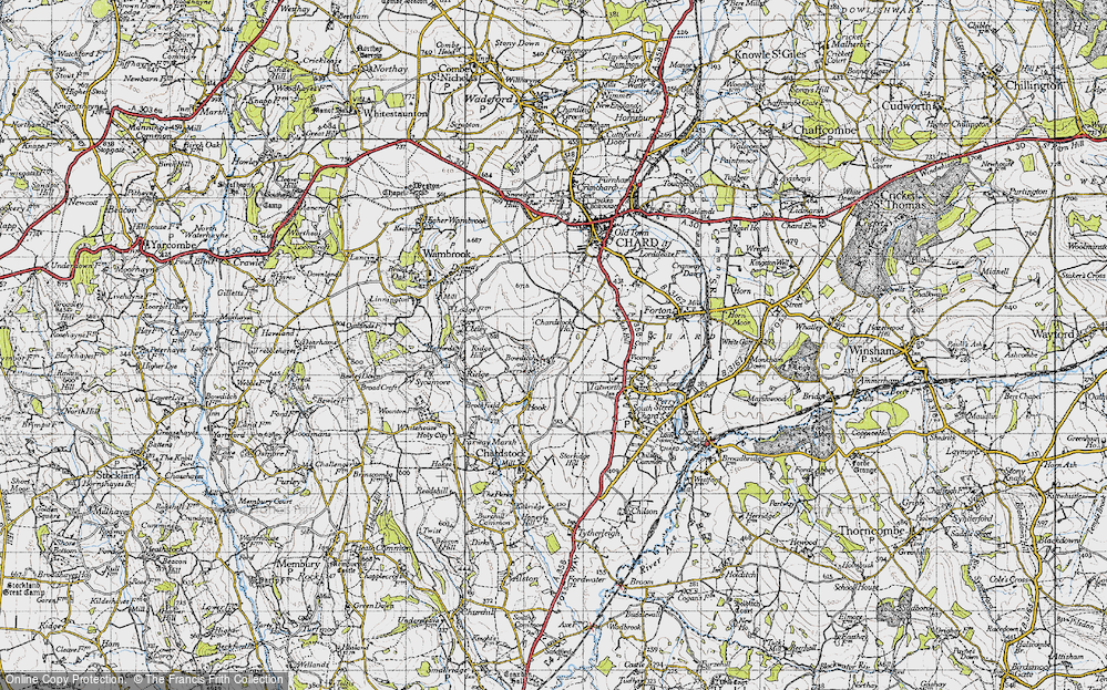 Old Map of Burridge, 1945 in 1945