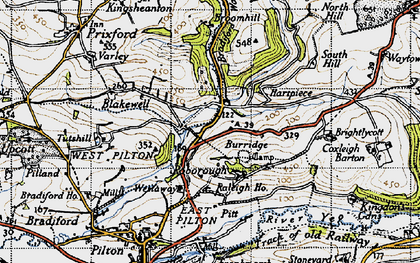Old map of Burridge in 1946