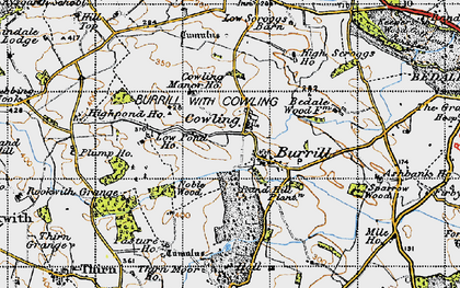 Old map of Burrill in 1947