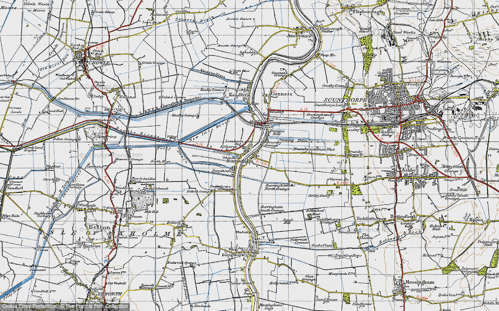 Old Map of Burringham, 1947 in 1947