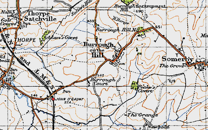 Old map of Burrough Court in 1946
