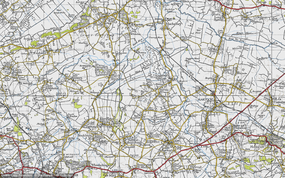 Old Map of Burrow, 1945 in 1945