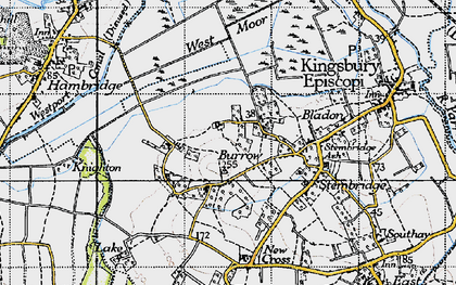 Old map of Burrow in 1945