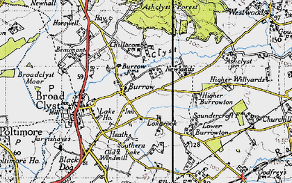 Old map of Burrow in 1946