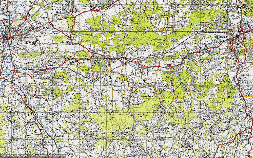 Old Map of Historic Map covering Lawbrook in 1940
