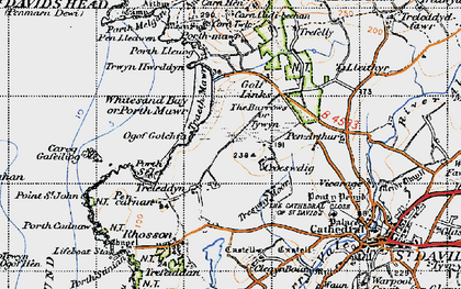 Old map of Burrows, The in 1946