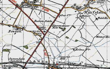 Old map of Burrowsmoor Holt in 1946
