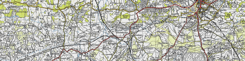 Old map of Burrswood in 1946