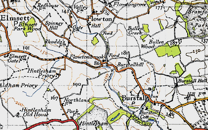 Old map of Burstallhill in 1946