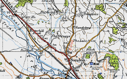 Old map of Butterhill Bank in 1946