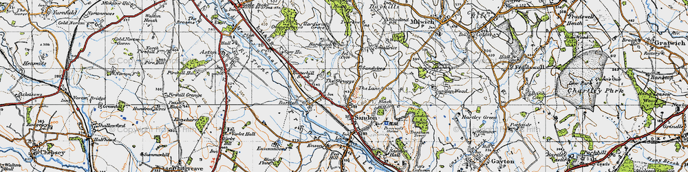 Old map of Butterhill Bank in 1946
