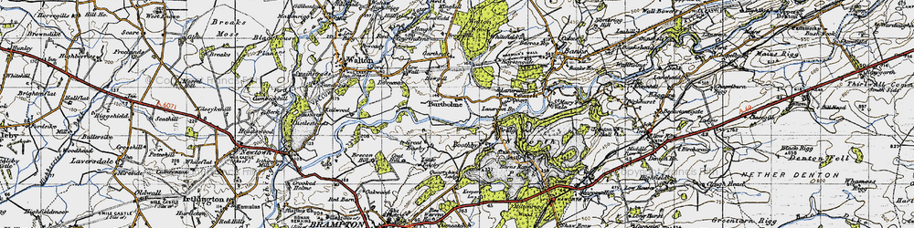 Old map of Burtholme in 1947