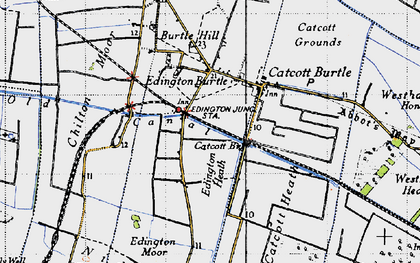 Old map of Burtle in 1946