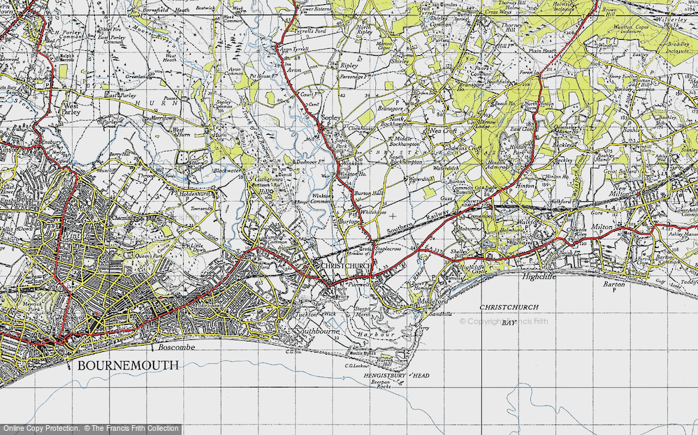 Old Map of Burton, 1940 in 1940
