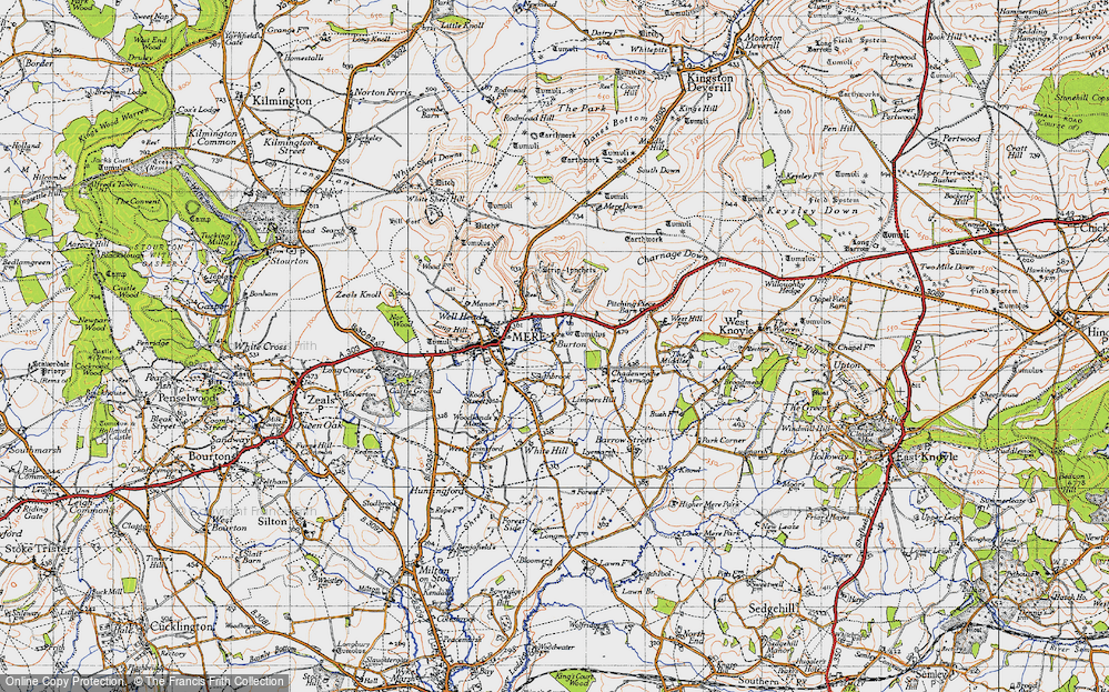 Old Map of Burton, 1945 in 1945
