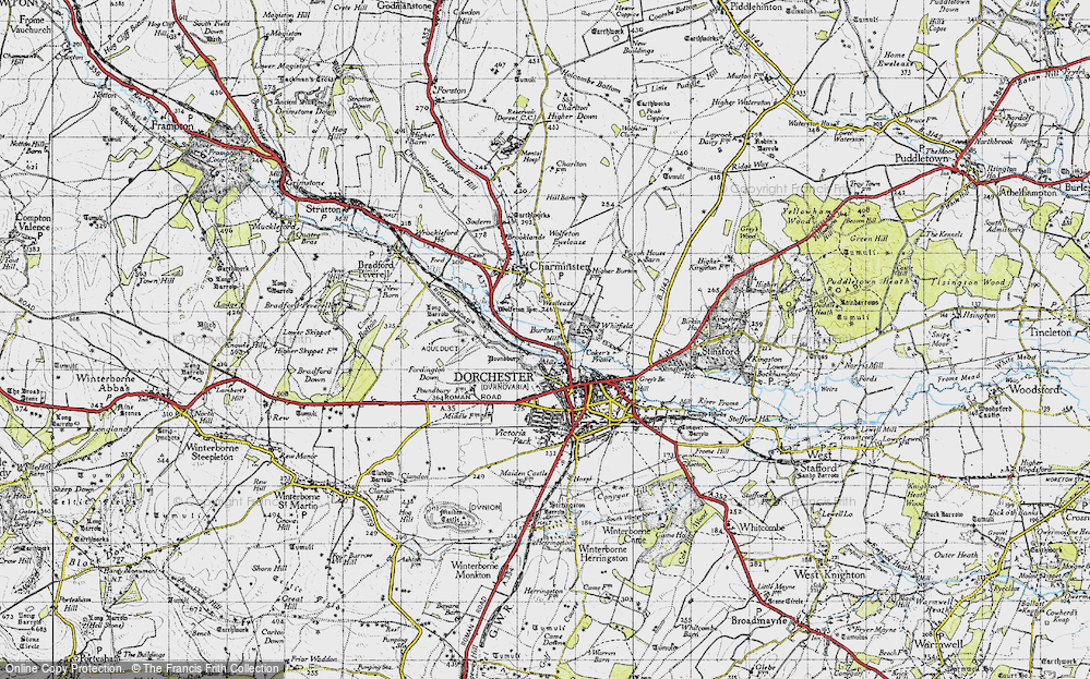 Old Map of Burton, 1945 in 1945