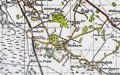 Old map of Burton Point in 1947
