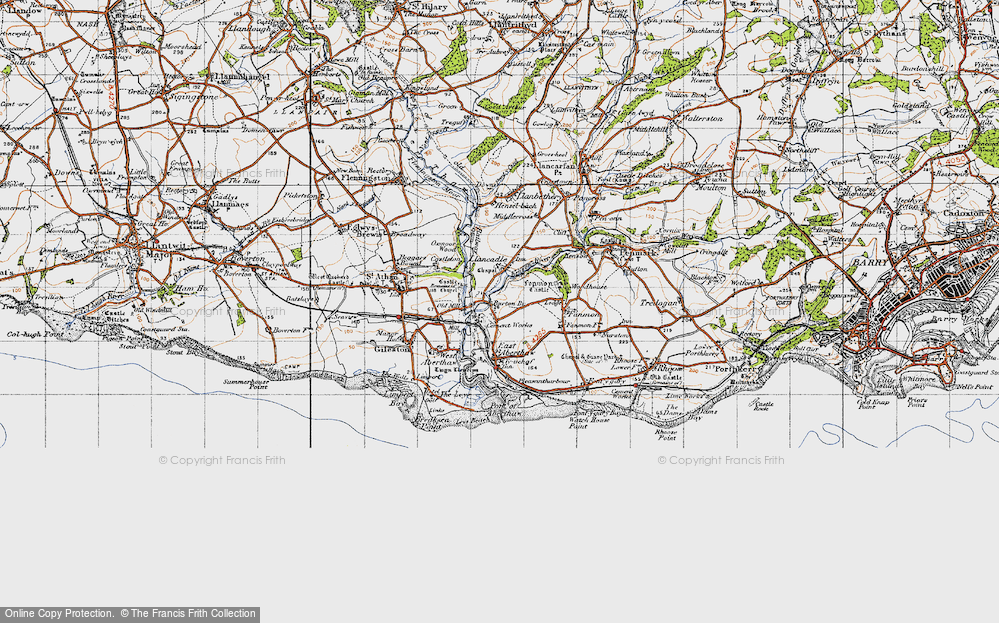Old Map of Burton, 1947 in 1947