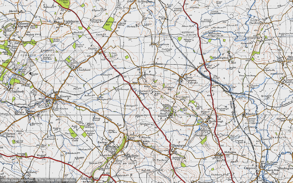 Old Map of Burton Dassett, 1946 in 1946