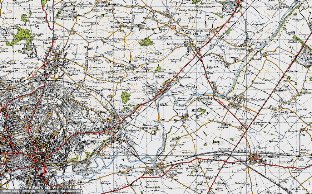 Old Map of Burton Joyce, 1946 in 1946