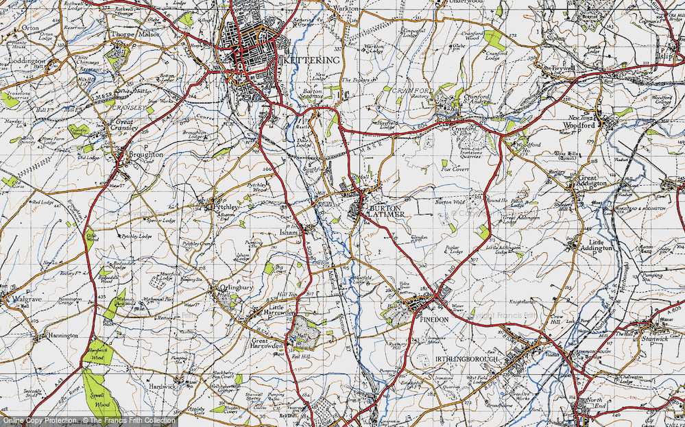 Old Map of Burton Latimer, 1946 in 1946