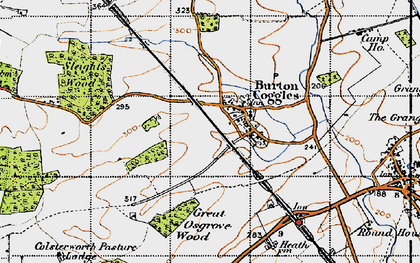 Old map of Burton-le-Coggles in 1946