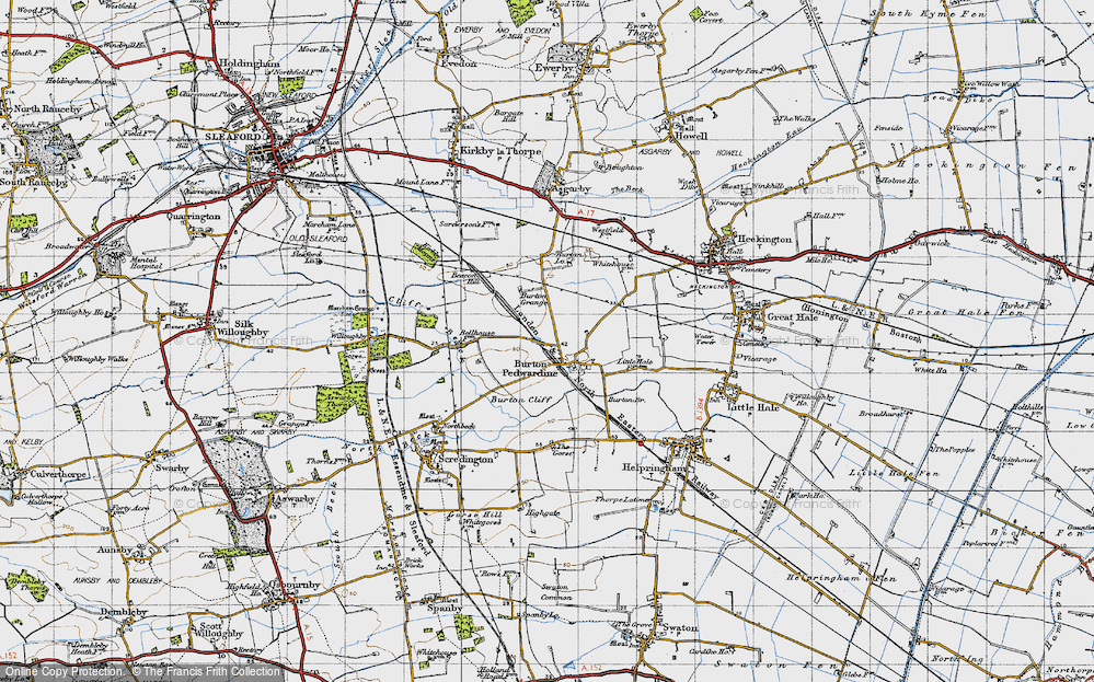 Old Map of Burton Pedwardine, 1946 in 1946