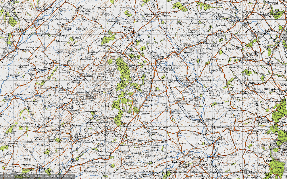 Old Map of Burwarton, 1947 in 1947
