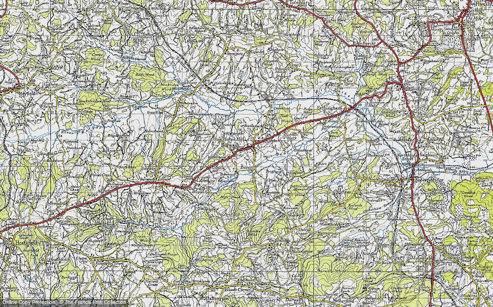 Old Map of Burwash, 1940 in 1940