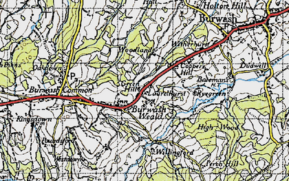 Old map of Burwash Weald in 1940