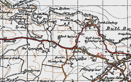 Old map of Bodhunod in 1947