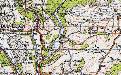 Old map of Bury in 1946