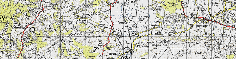Old map of Bury Hollow in 1940