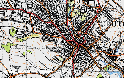 Old map of Bury Park in 1946