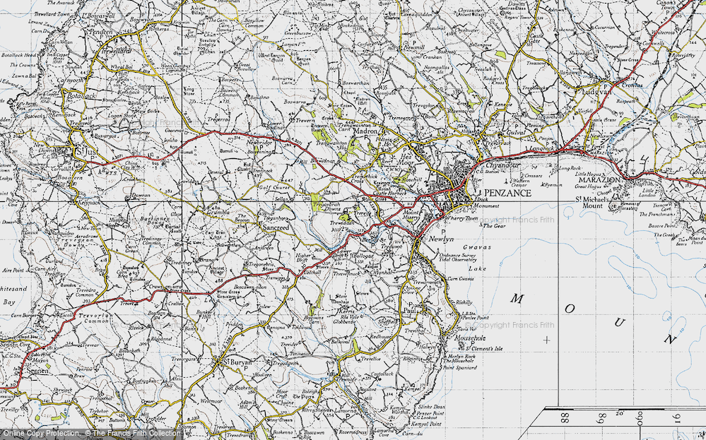 Old Map of Buryas Br, 1946 in 1946