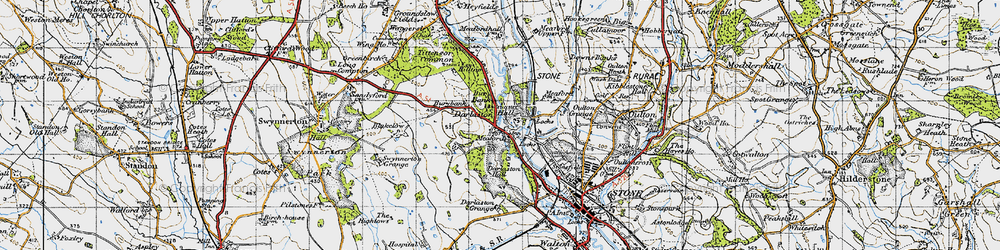 Old map of Bury Bank in 1946
