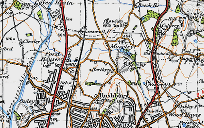 Old map of Bushbury in 1946