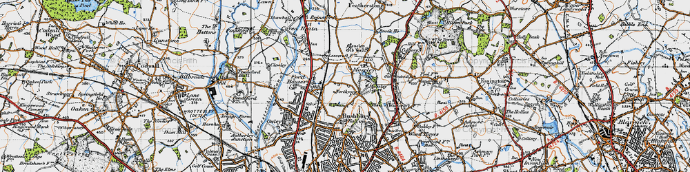 Old map of Bushbury in 1946