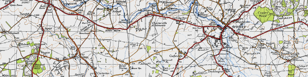 Old map of Bushey Ground in 1946