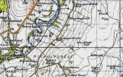 Old map of Bushfield in 1947