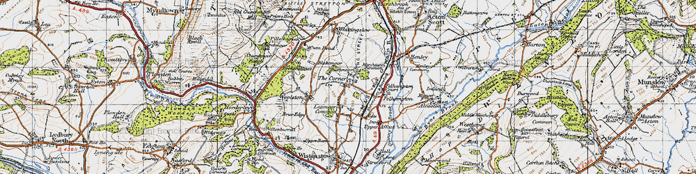 Old map of Bushmoor in 1947
