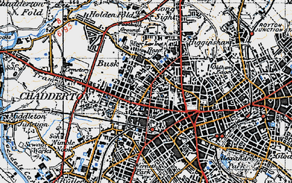 Old map of Busk in 1947