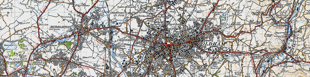 Old map of Busk in 1947
