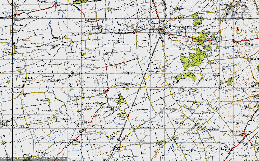 Old Map of Buslingthorpe, 1947 in 1947