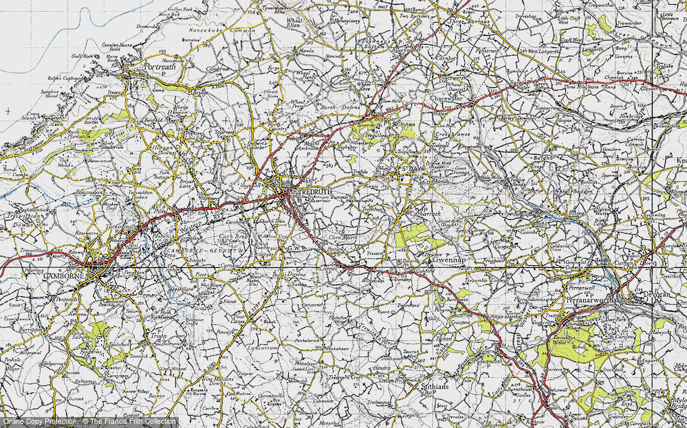 Old Map of Busveal, 1946 in 1946