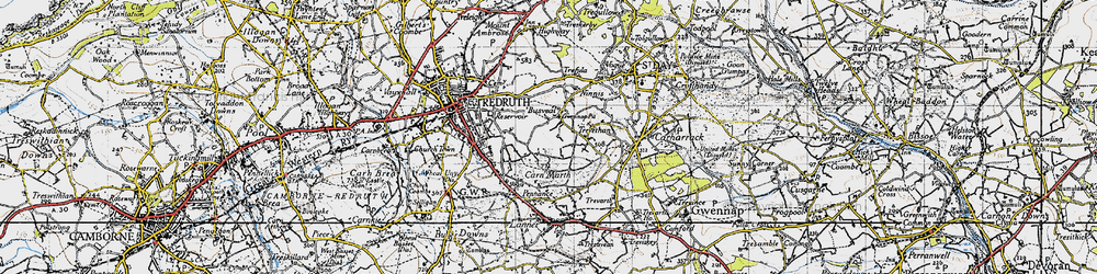 Old map of Busveal in 1946